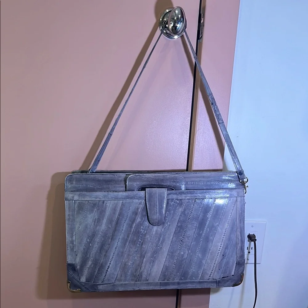 VTG Eelskin (Sea Leather) Laptop Bag Briefcase Messenger Laptop Bag - 1970s